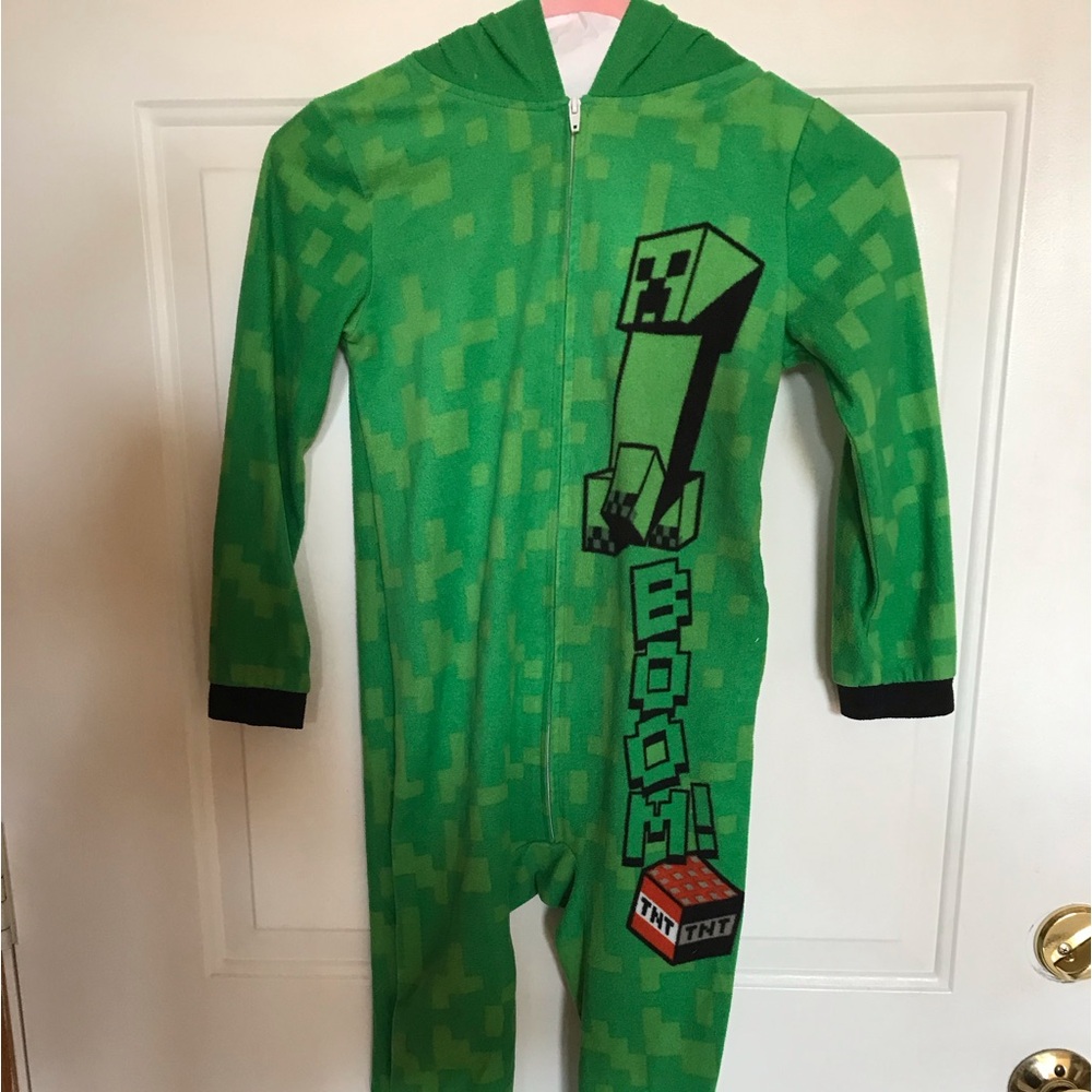 Mine Craft Pajama one piece zip up